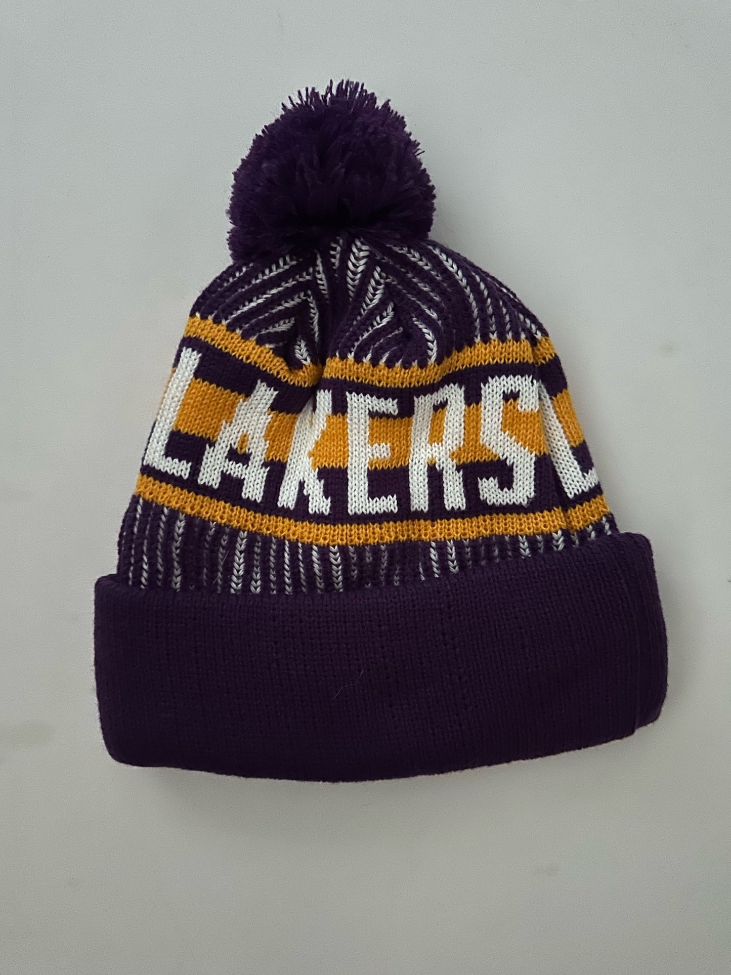 Los Angeles LA Lakers NBA Bobble Beanie Multi Colour With Tags on