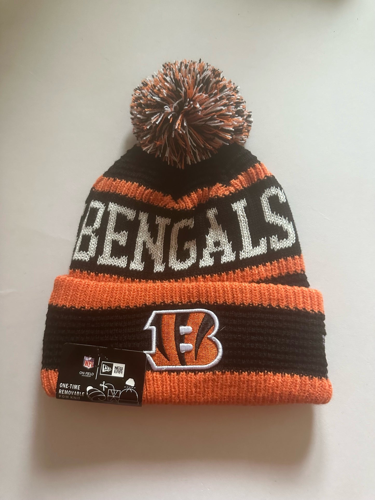 Cincinnati Bengals NFL Bobble Beanie Multi Colour With Tags on