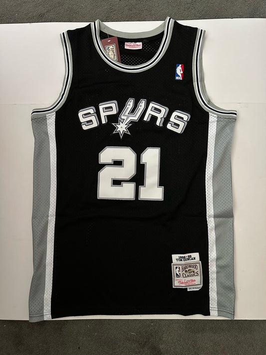 San Antonio Spurs NBA Hardwood Classics Basketball Vest Large Duncan 21 Black