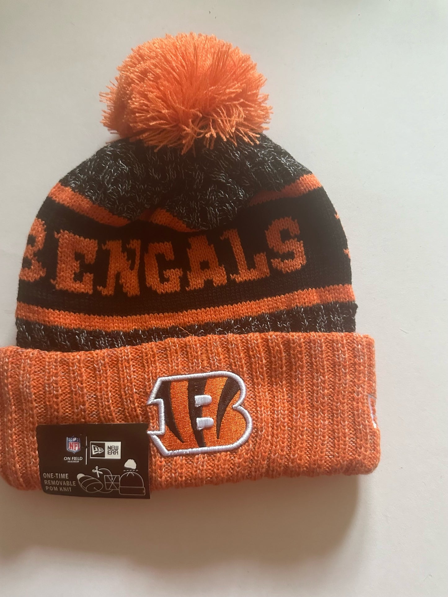 Cincinnati Bengals NFL Bobble Beanie Multi Colour With Tags on