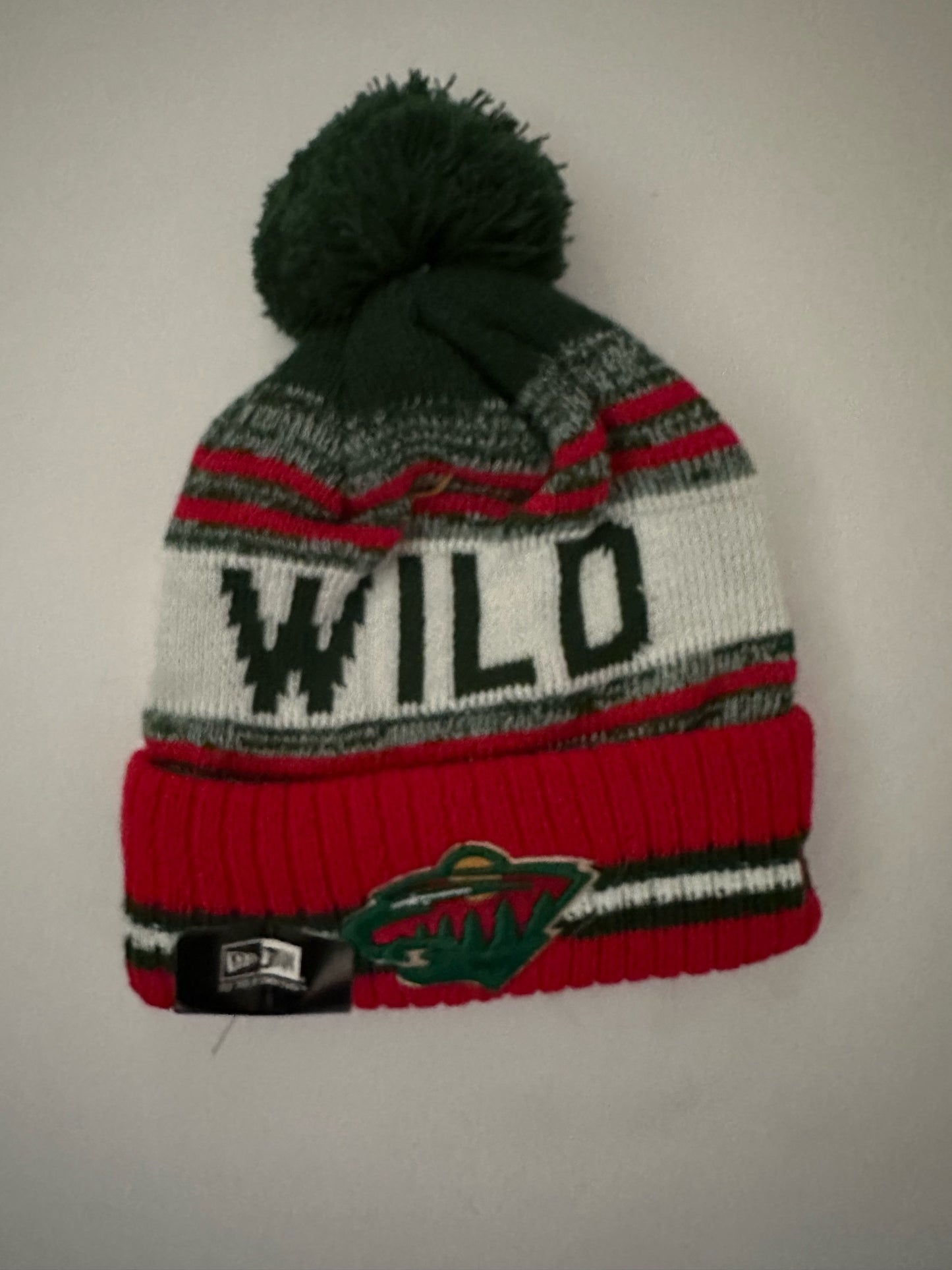 Minnesota Wild NHL Bobble Beanie Multi Colour With Tags on