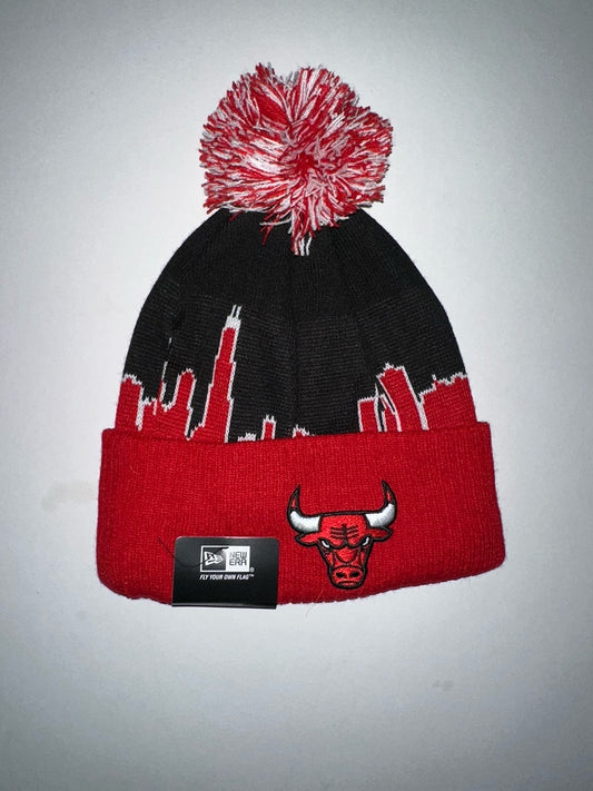 Chicago Bulls NBA Bobble Beanie Multi Colour With Tags on