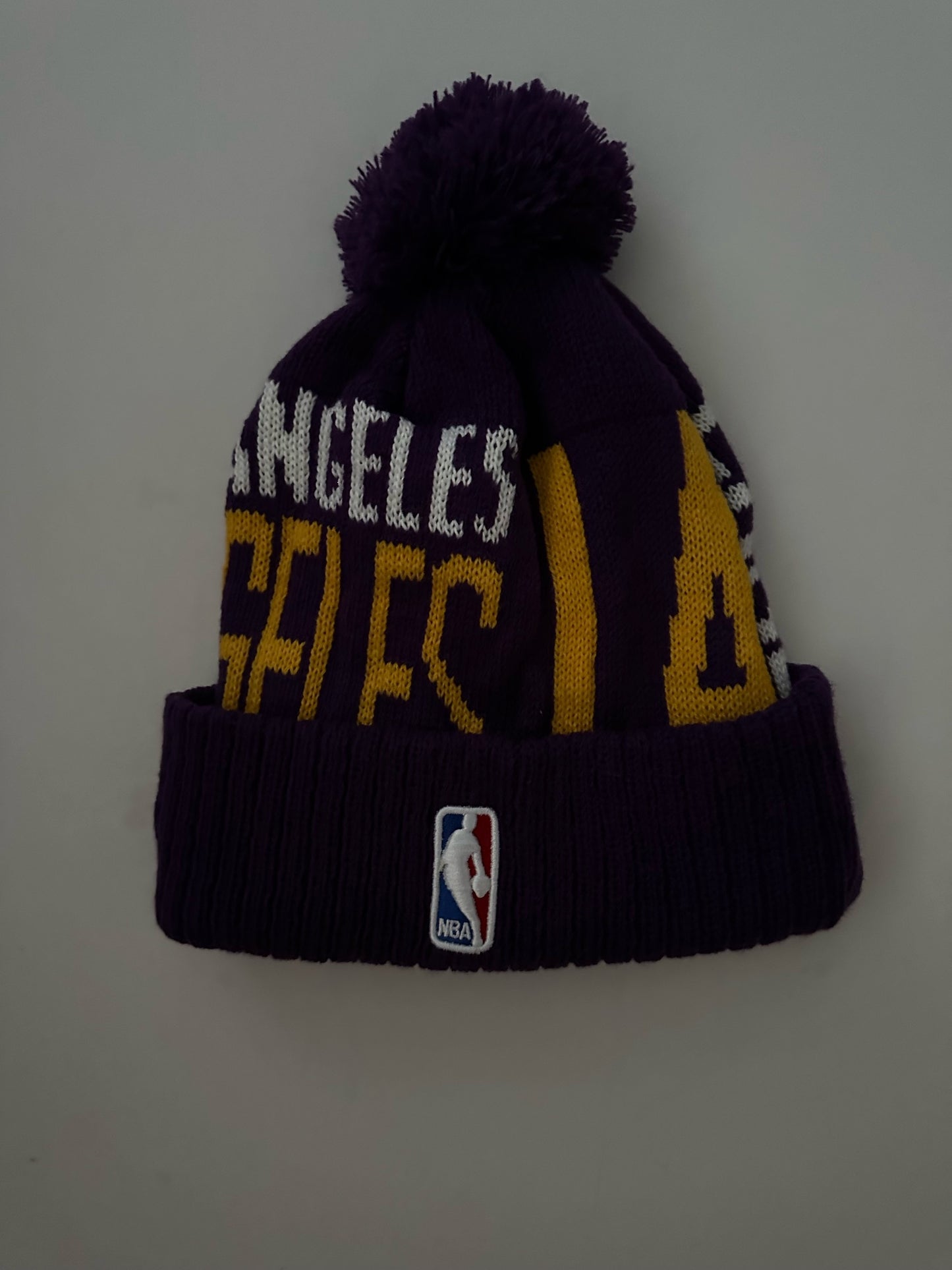 Los Angeles LA Lakers NBA Bobble Beanie Multi Colour With Tags on
