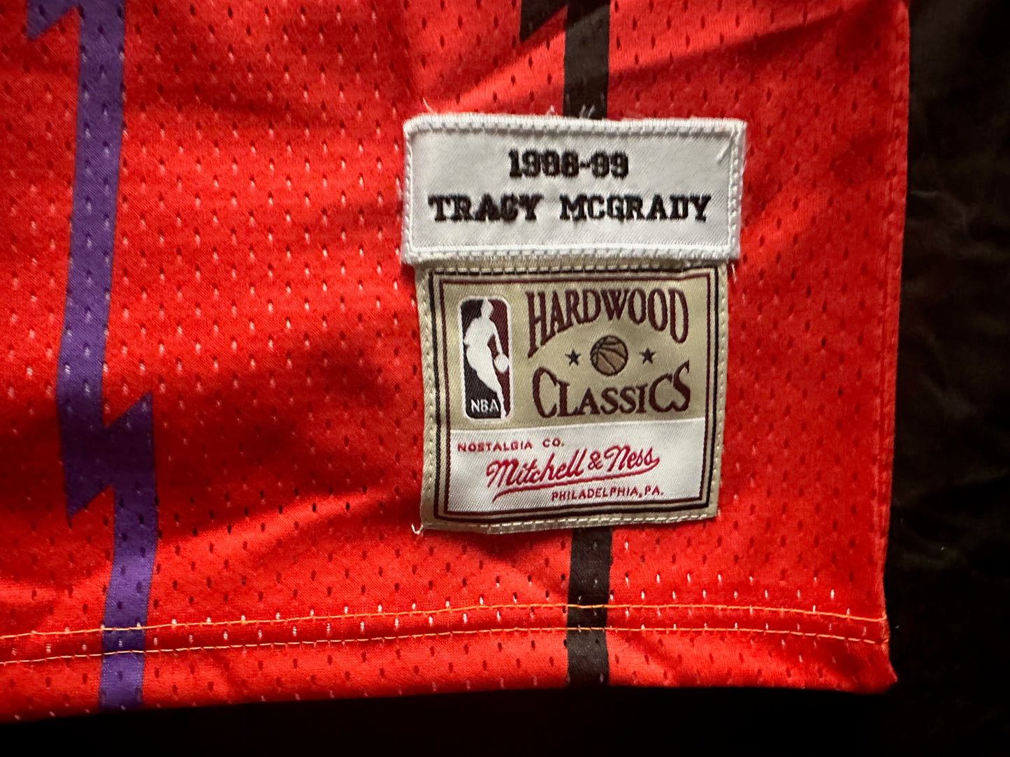 Retro Hardwood Classics Toronto Raptors McGrady Basketball Vest Large Red