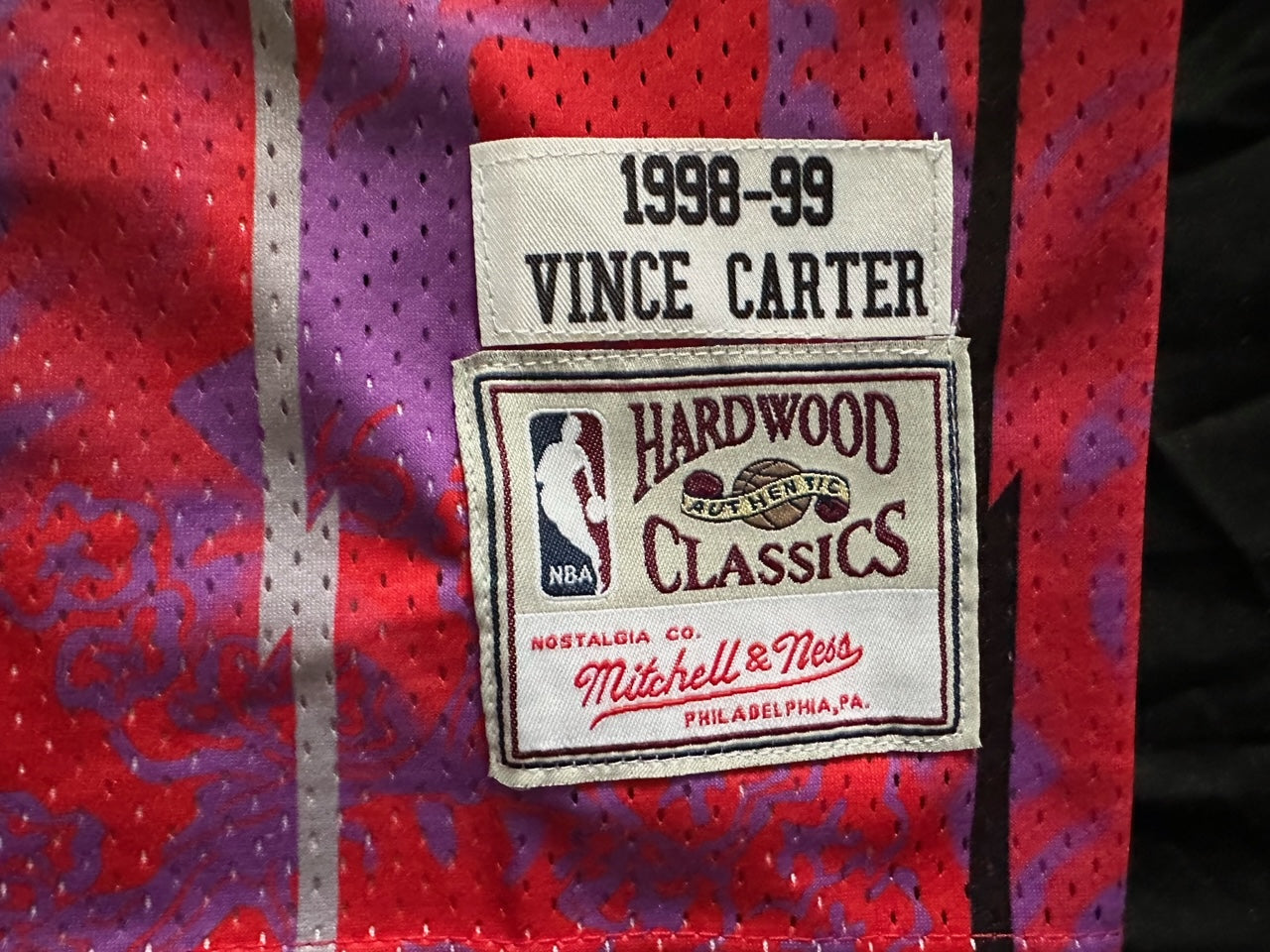 Retro Hardwood Classics Toronto Raptors Carter Basketball Vest Large