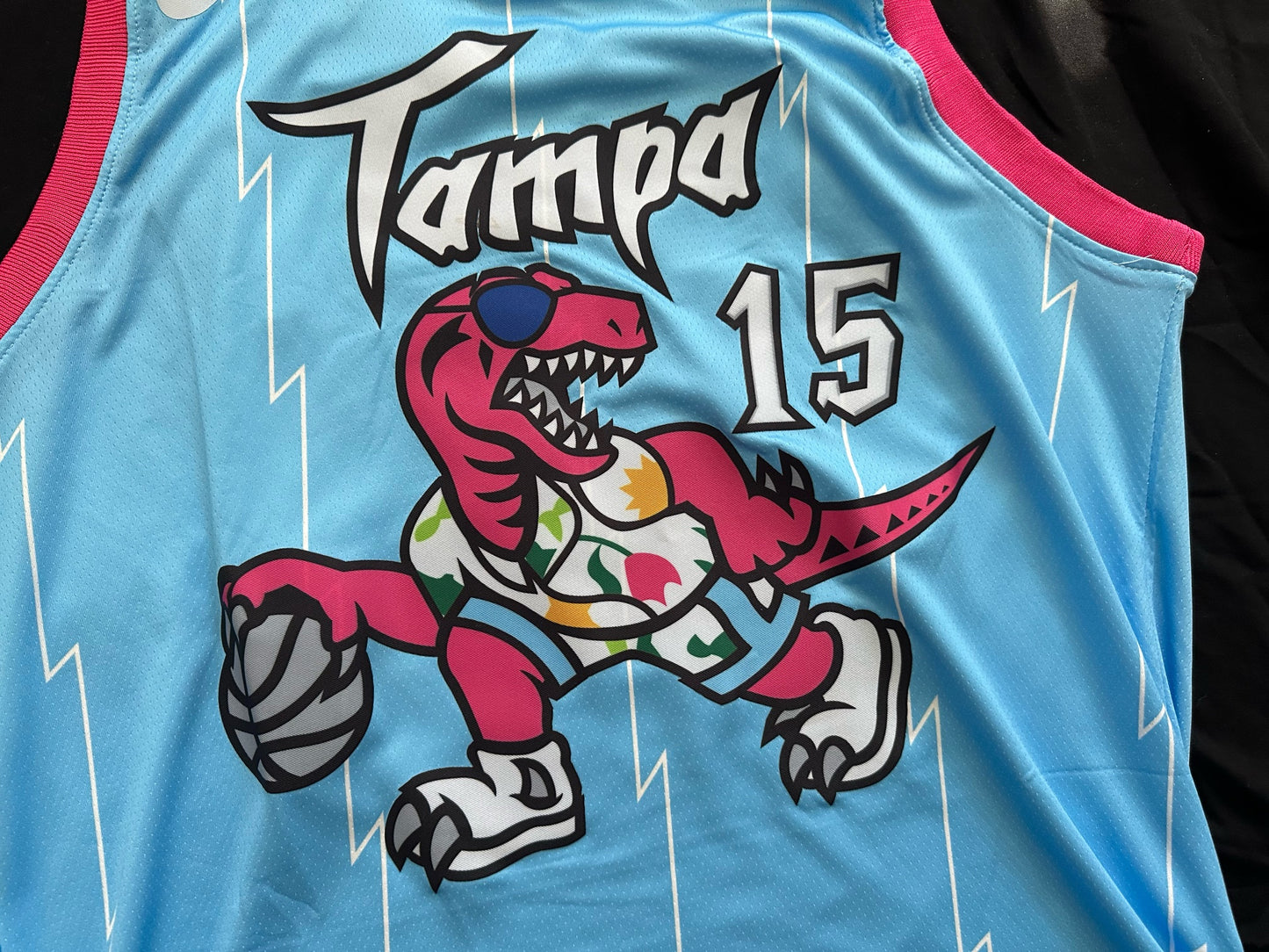 Retro Throwback Toronto Raptors/Tampa Carter Basketball Vest Large Blue