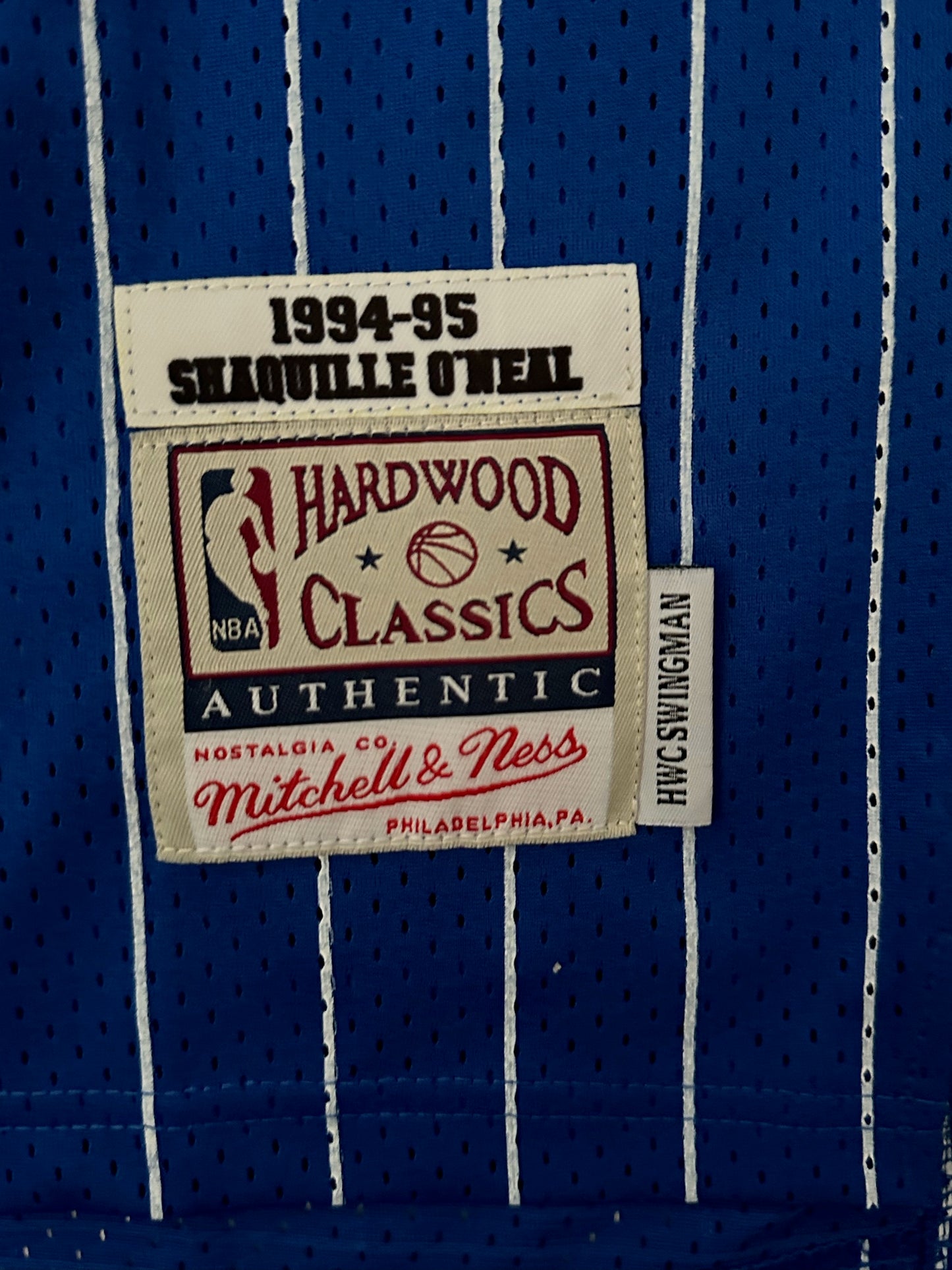 Orlando Magic NBA Hardwood Classics Basketball Vest Large O'Neal 32 Blue