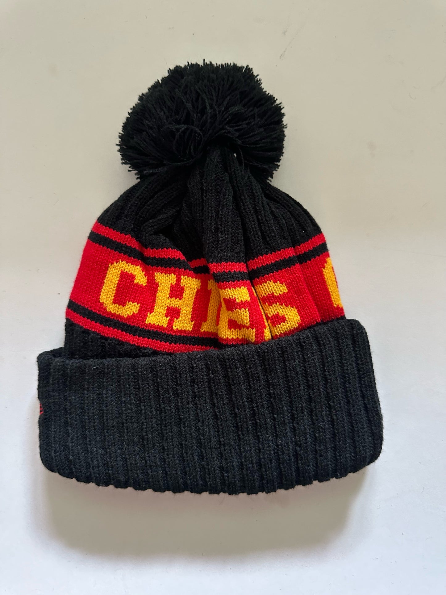 Kansas City Chiefs NFL Bobble Beanie Multi Colour With Tags on