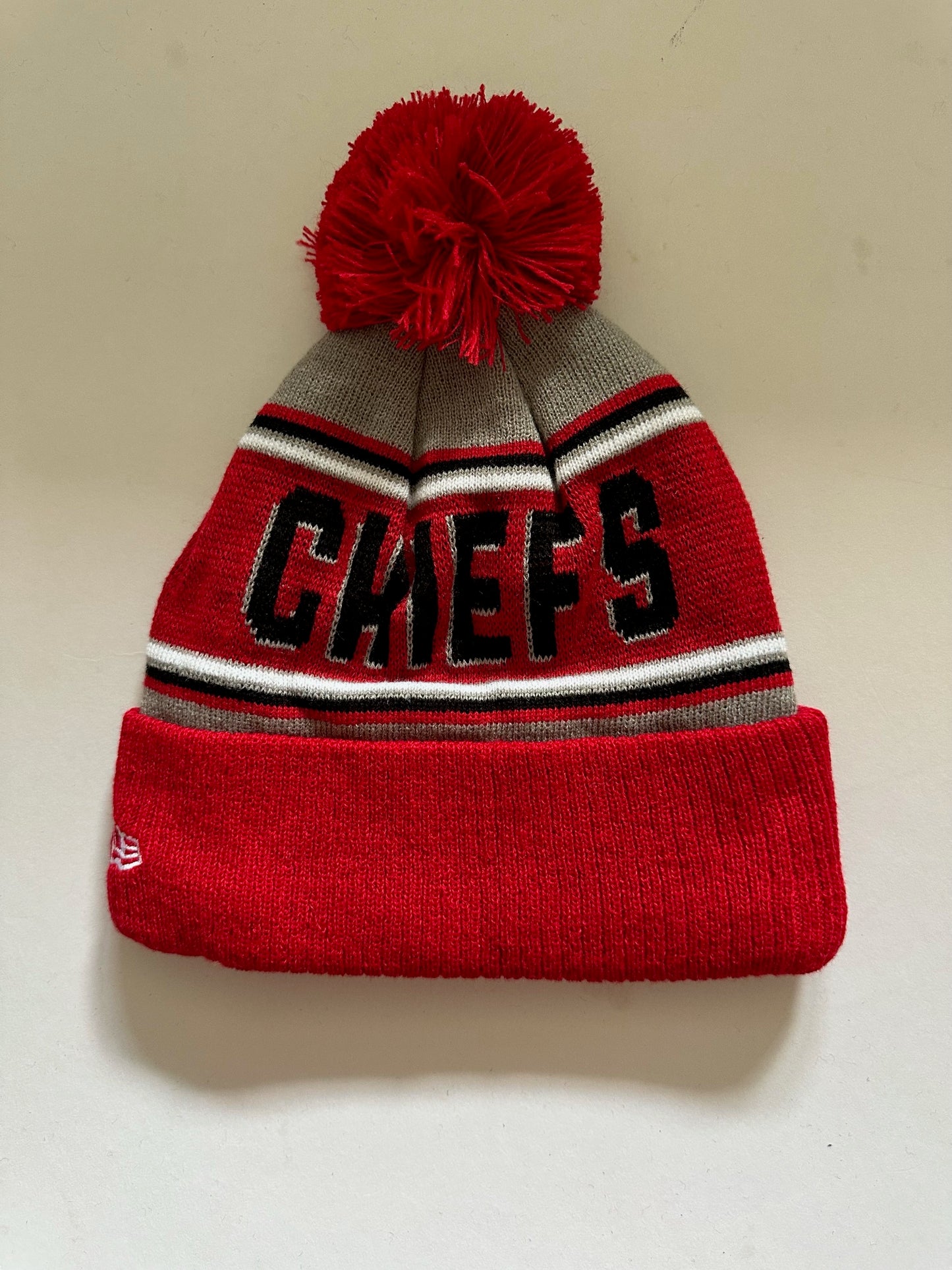 Kansas City Chiefs NFL Bobble Beanie Multi Colour With Tags on