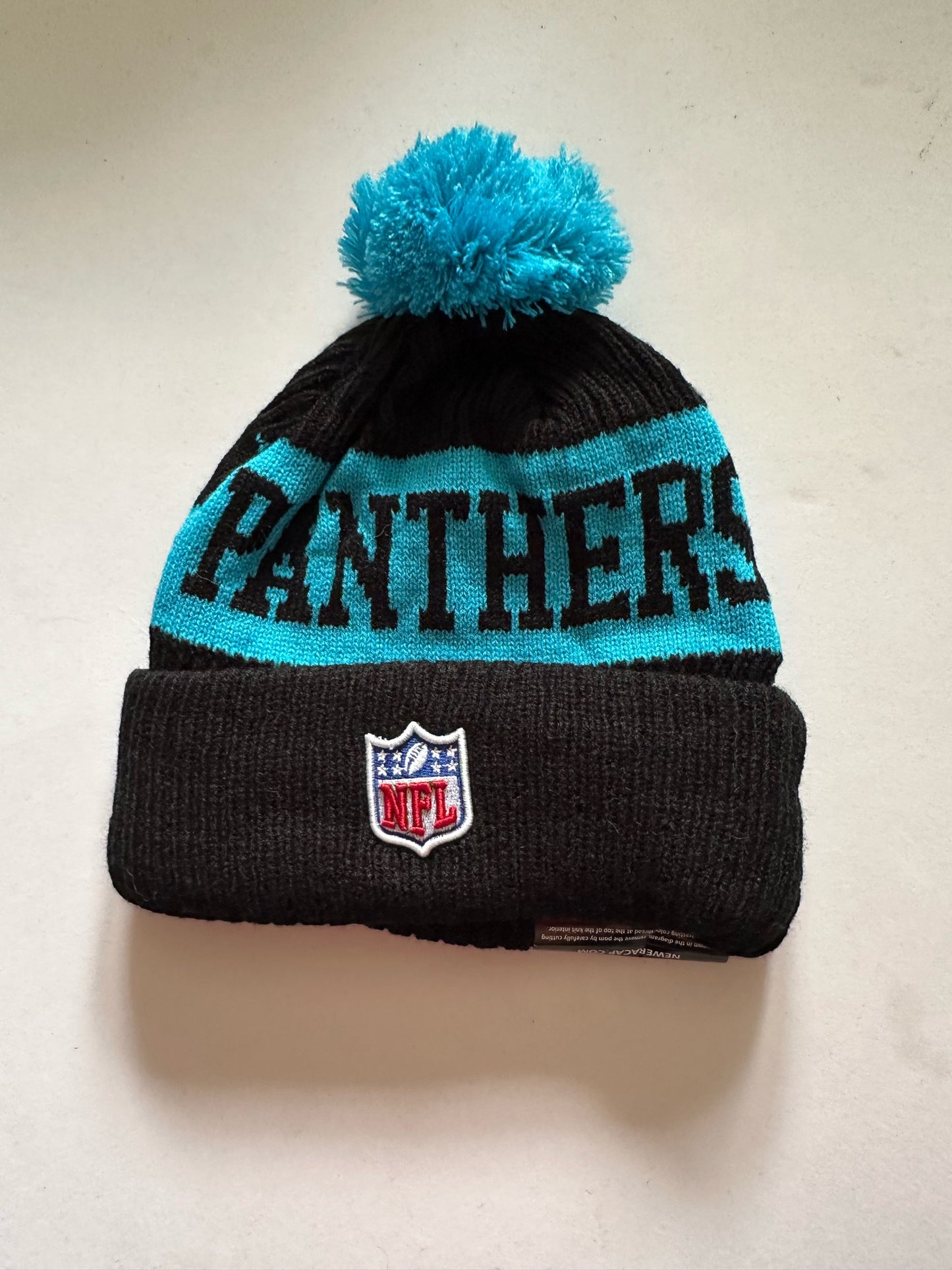 Carolina Panthers NFL Bobble Beanie Multi Colour With Tags on