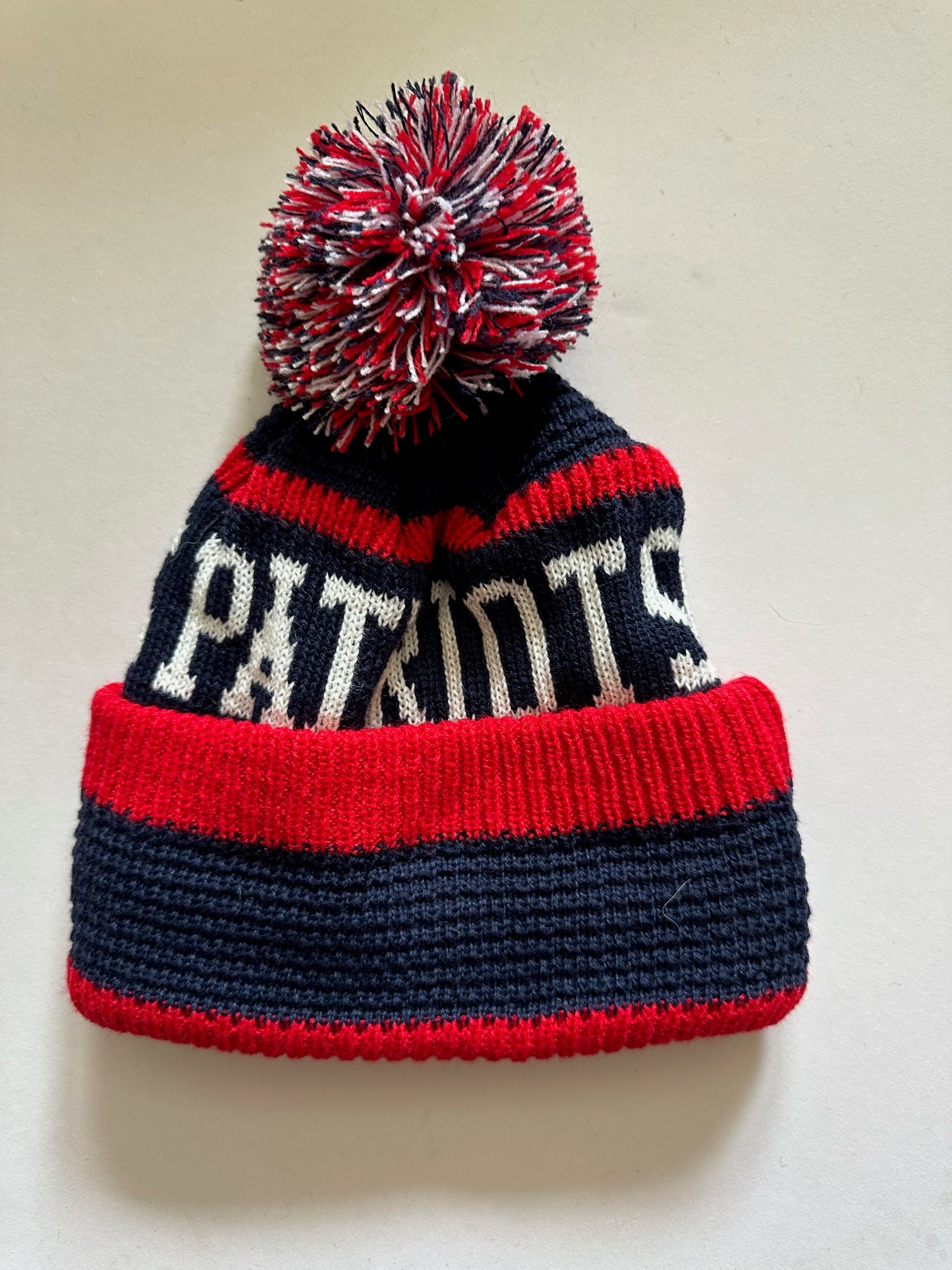 New England Patriots NFL Bobble Beanie Multi Colour With Tags on
