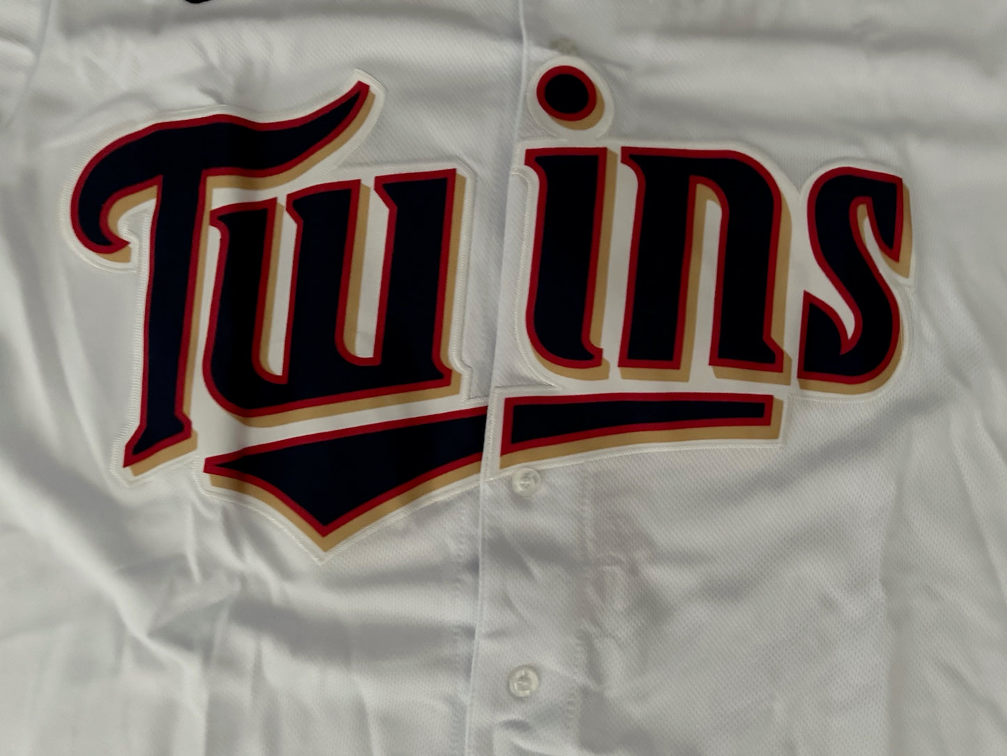 Minnesota Twins MLB Baseball Shirt Large Mauer 7 White