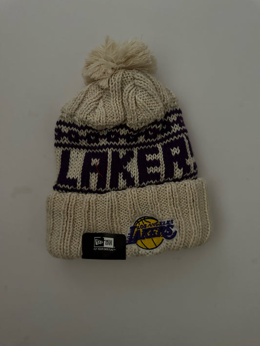 Los Angeles LA Lakers NBA Bobble Beanie Multi Colour With Tags on
