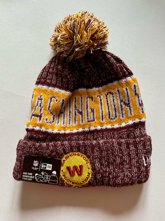 Washington Commanders NFL Bobble Beanie Multi Colour With Tags on