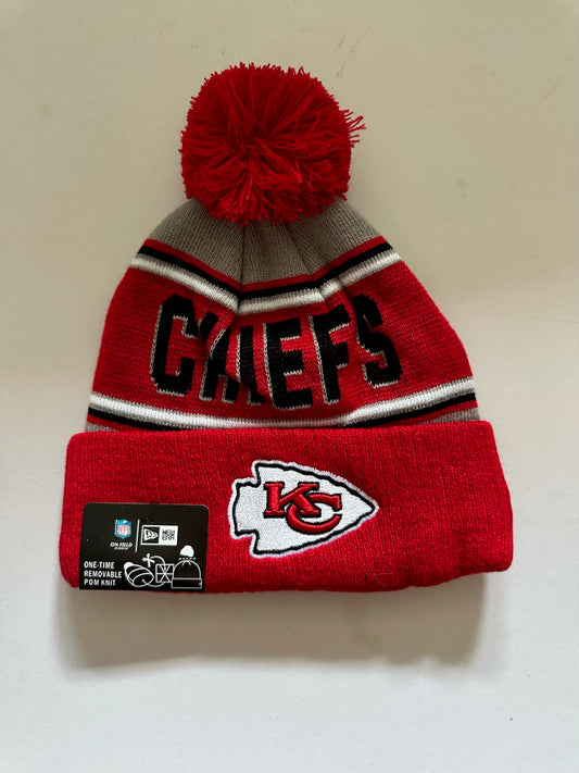 Kansas City Chiefs NFL Bobble Beanie Multi Colour With Tags on
