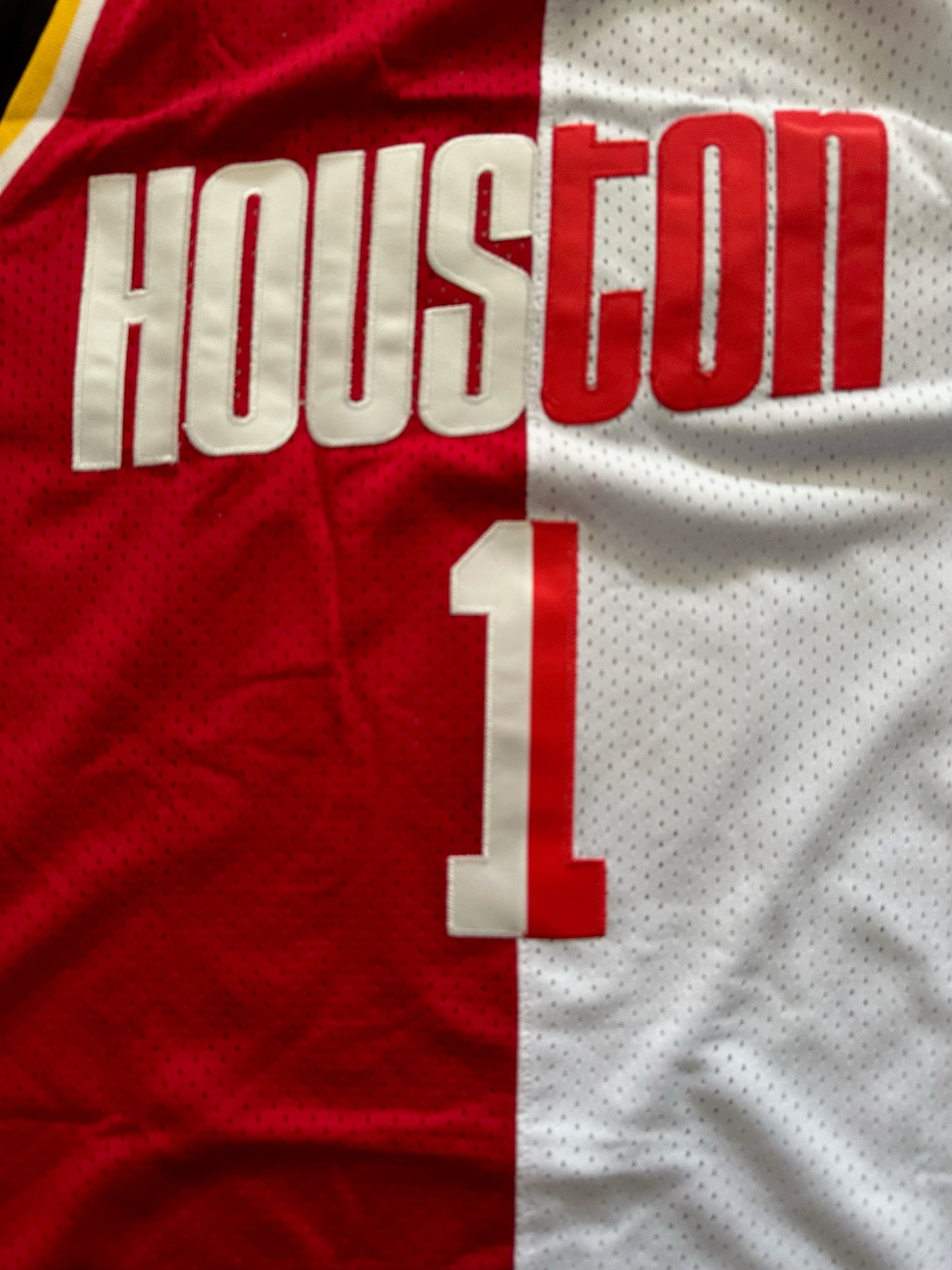 Retro Hardwood Classics 1/2 & 1/2 Houston Rockets McGrady Basketball Vest Large