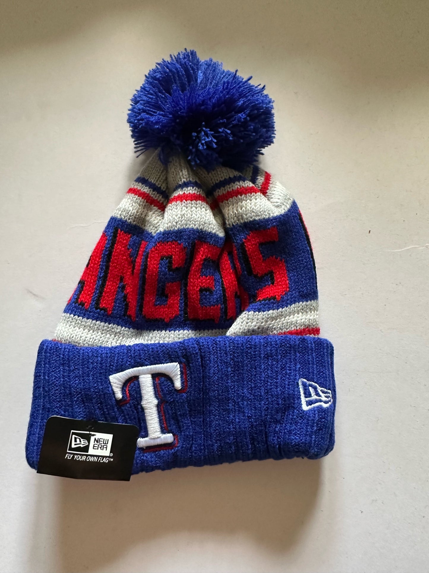 Texas Rangers MLB Bobble Beanie Multi Colour With Tags on