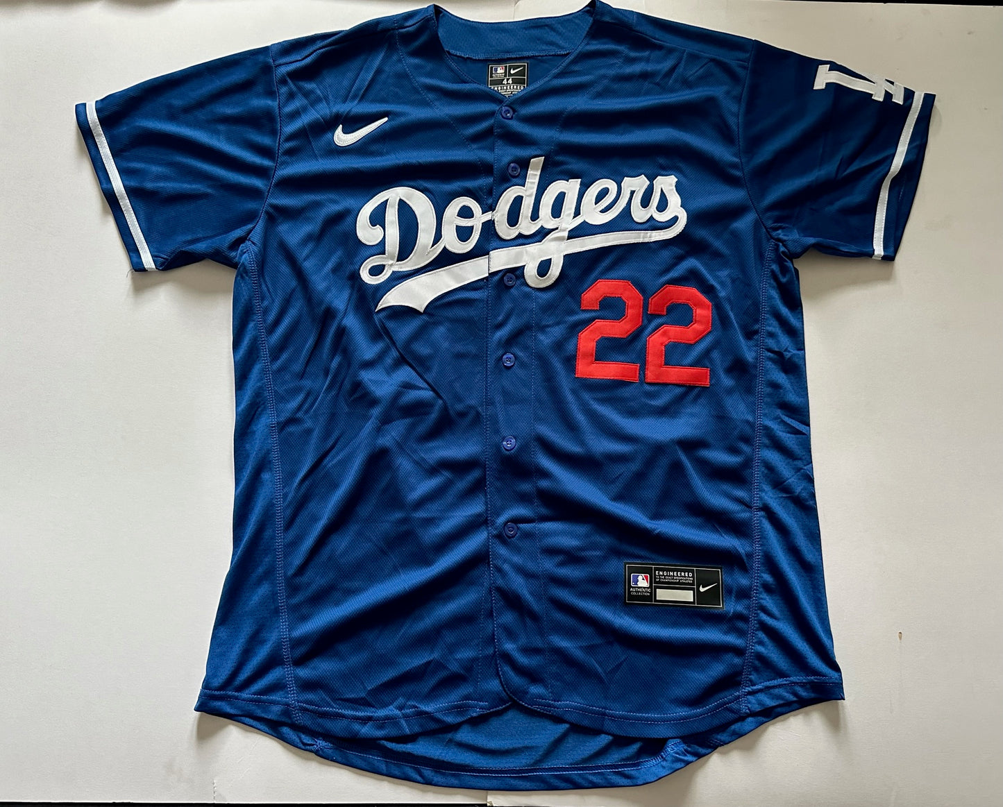 Los Angeles LA Dodgers MLB Baseball Shirt Large Kershaw 22 Blue