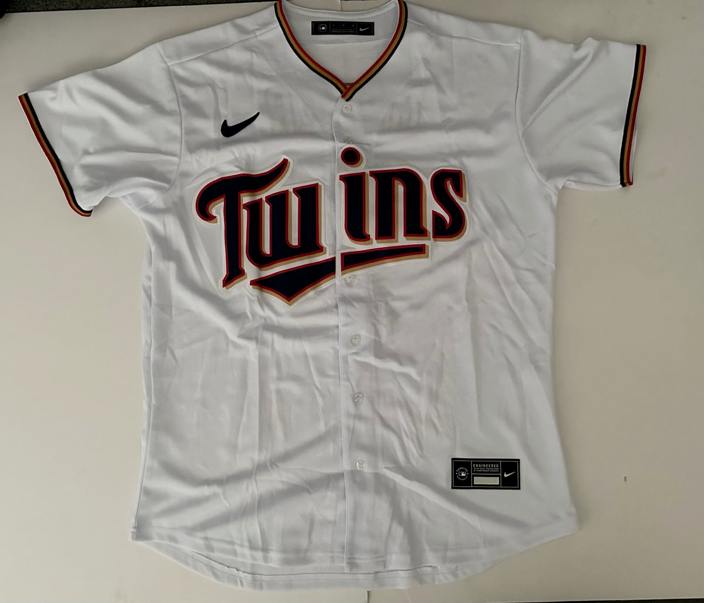 Minnesota Twins MLB Baseball Shirt Large Mauer 7 White