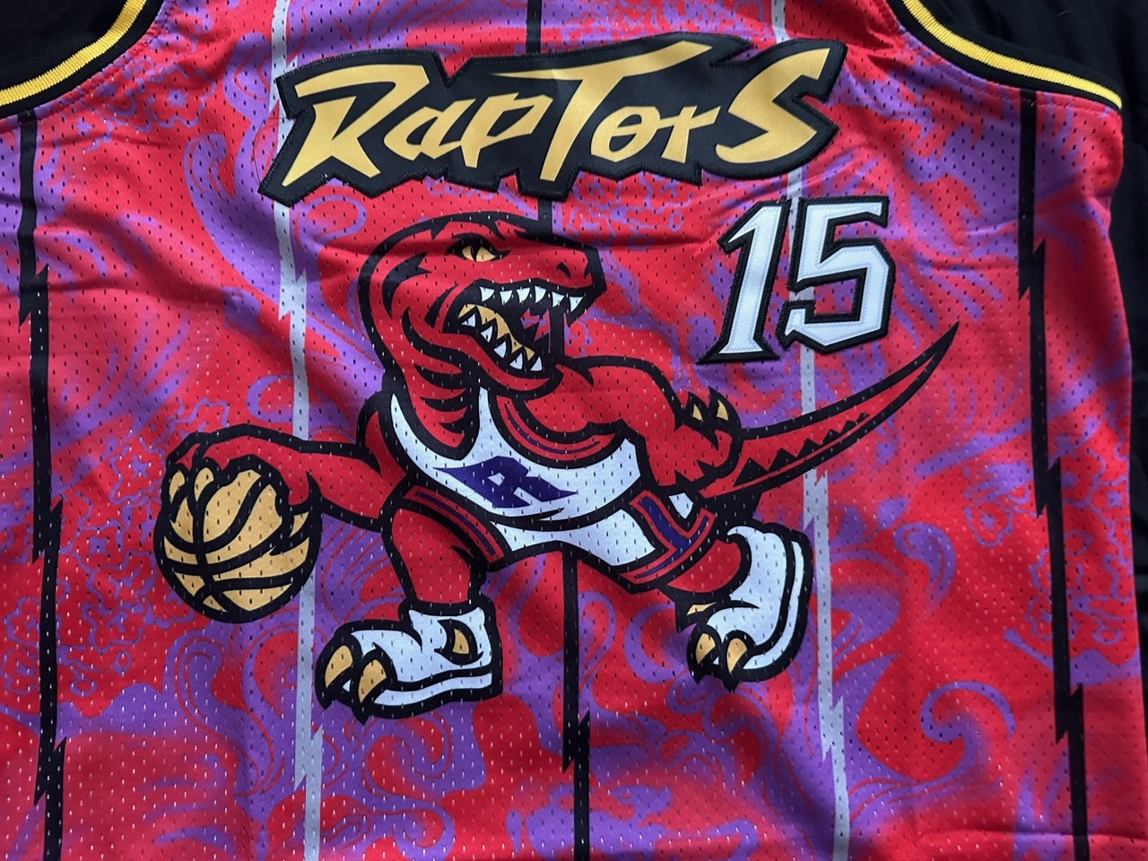 Retro Hardwood Classics Toronto Raptors Carter Basketball Vest Large