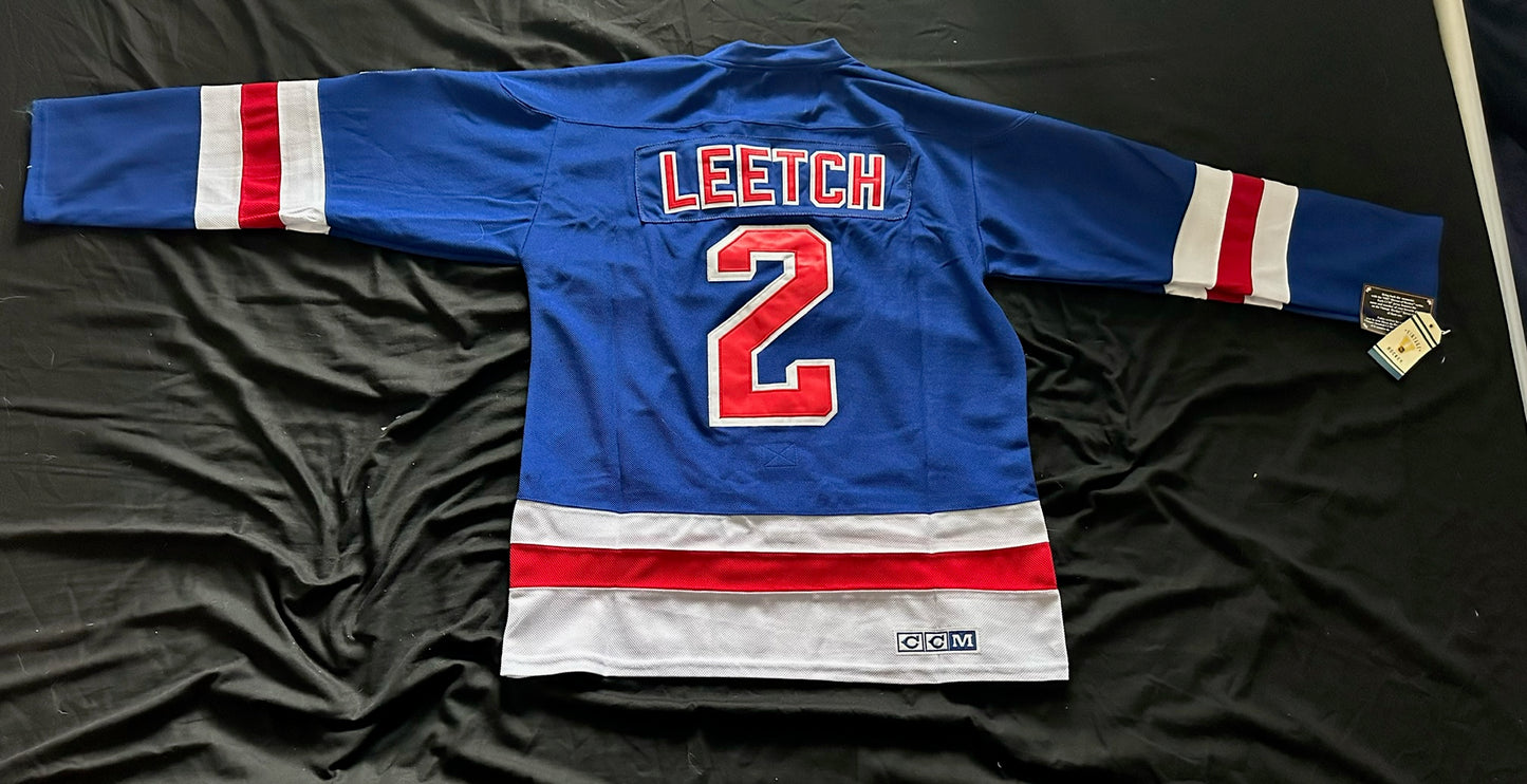 CCM New York Rangers Leetch Hockey Shirt Blue Large