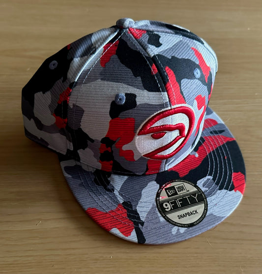 Atlanta Hawks NBA SnapBack Camo Baseball Cap Multicolour New With Sticker