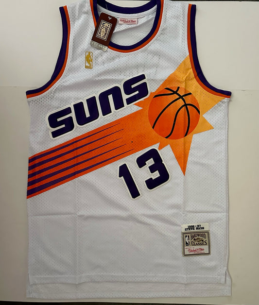 Phoenix Suns NBA Hardwood Classics Basketball Vest Large Nash 13 White