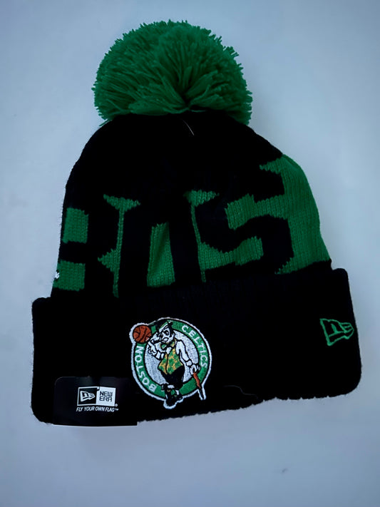 Boston Celtics NBA Bobble Beanie Multi Colour With Tags on