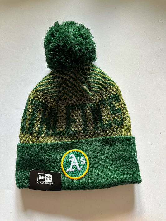Oakland A's Athletics MLB Bobble Beanie Multi Colour With Tags on