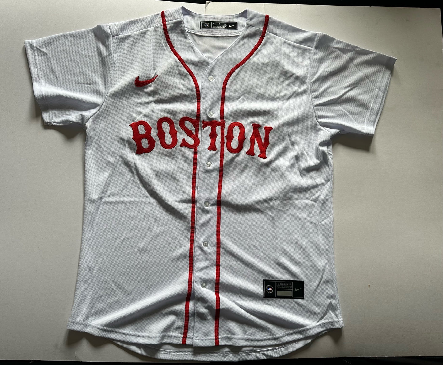 Boston Red Sox MLB Baseball Shirt Large Schilling 38 White