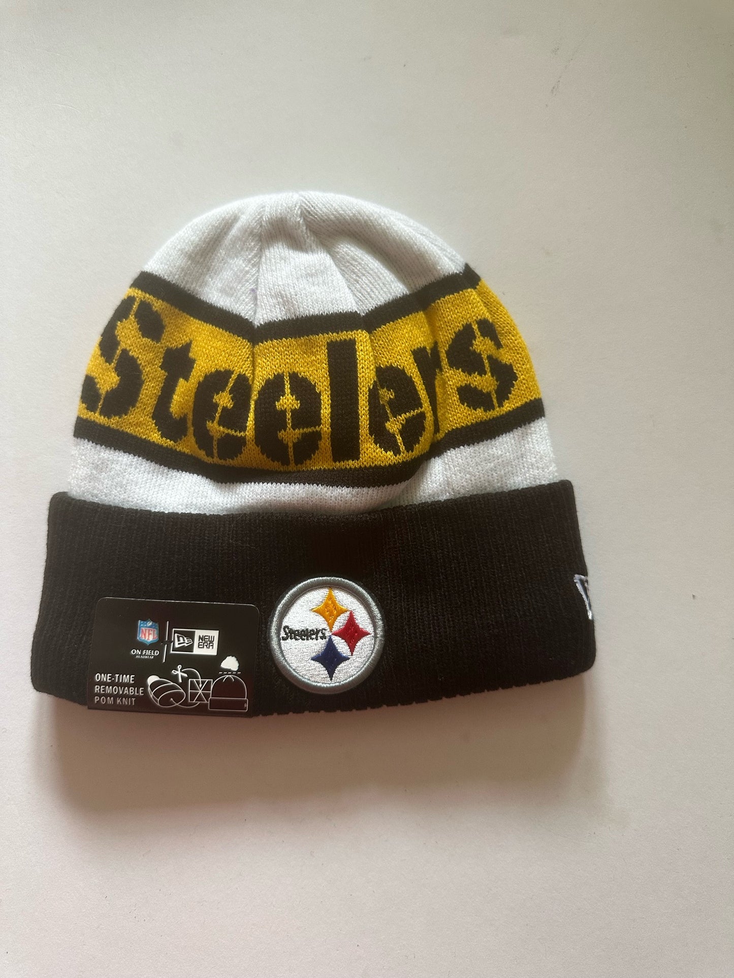 Pittsburgh Steelers NFL Bobble Beanie Multi Colour With Tags on
