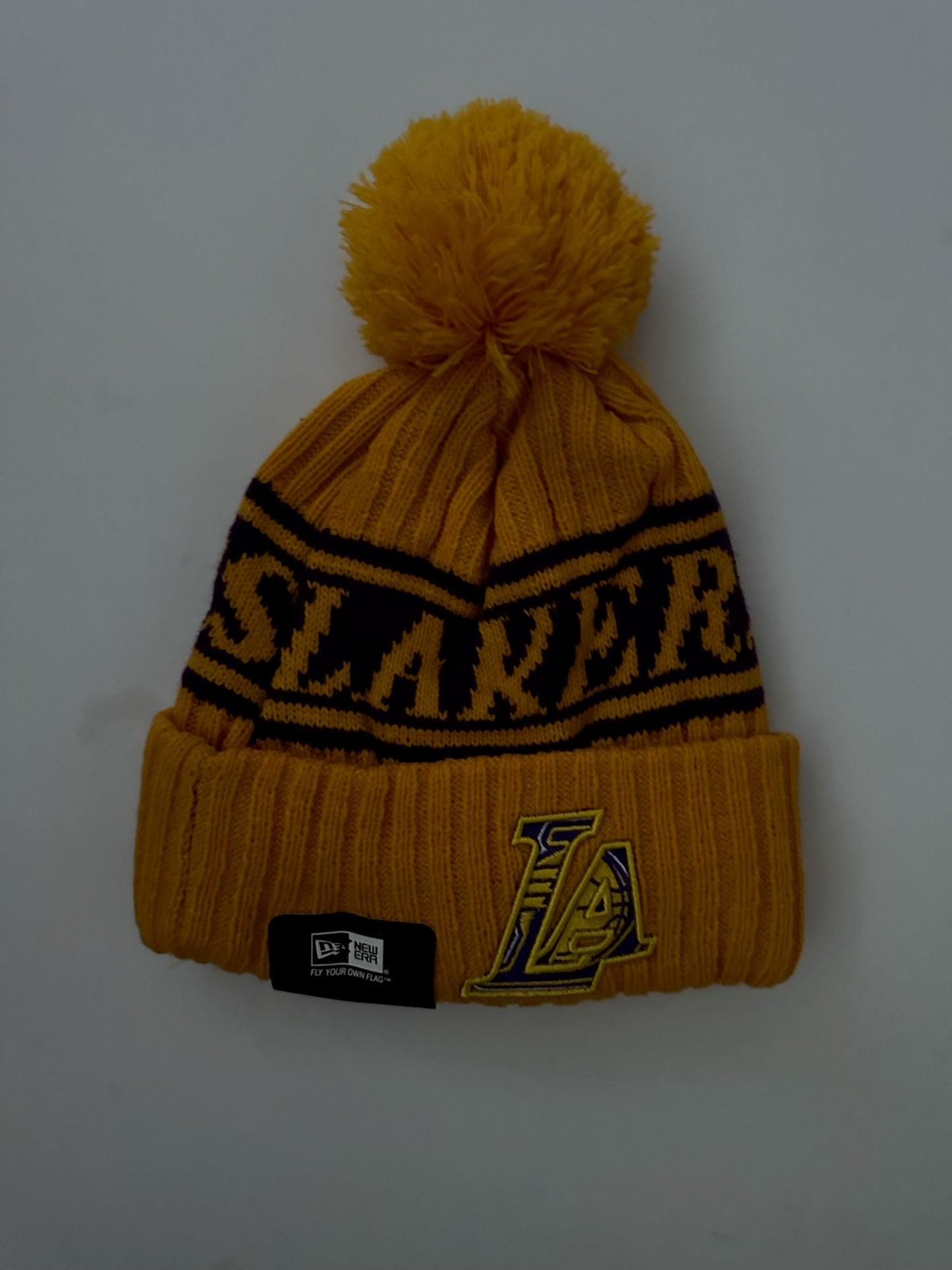 Los Angeles LA Lakers NBA Bobble Beanie Multi Colour With Tags on