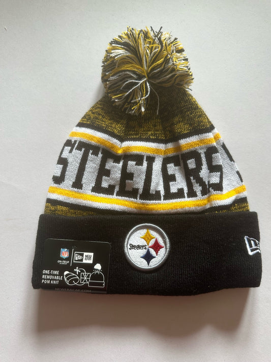 Pittsburgh Steelers NFL Bobble Beanie Multi Colour With Tags on