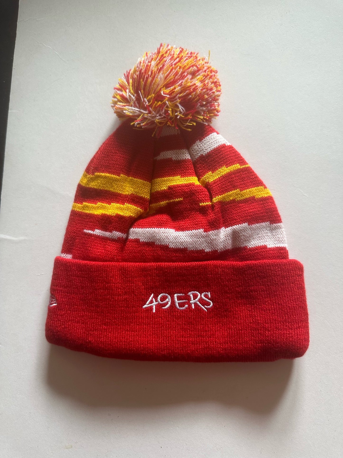 San Francisco 49ers NFL Bobble Beanie Multi Colour With Tags on