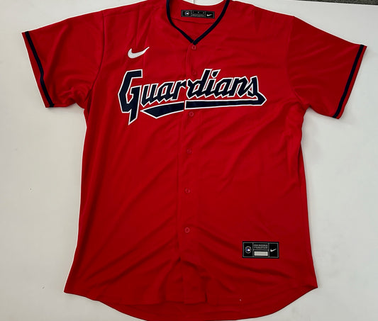 Cleveland Guardians MLB Baseball Shirt Large Kluber 28 Red