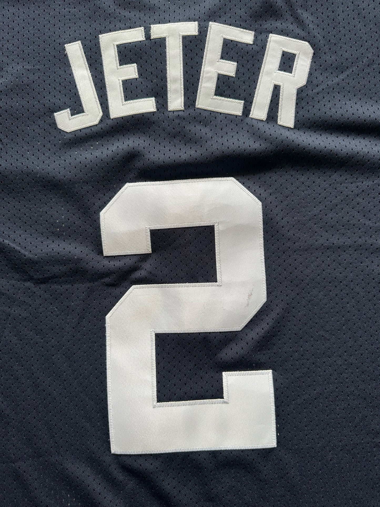 New York Yankees MLB Baseball Shirt Large 2 Jeter Blue