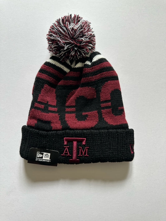 Texas A & M Aggies NCAA Bobble Beanie Multi Colour Tags on