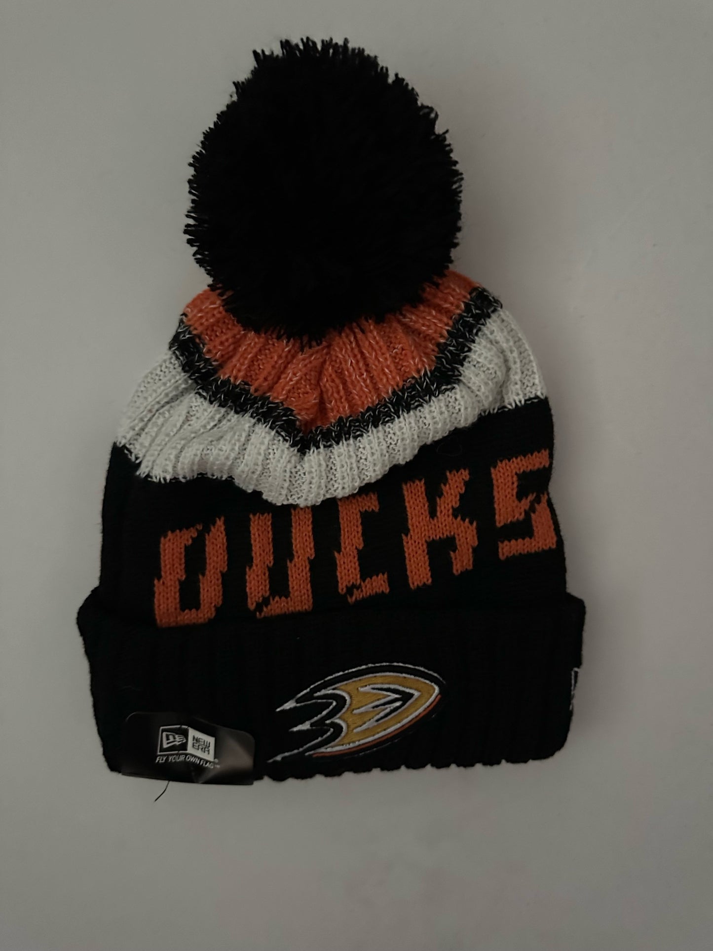 Anaheim Ducks NHL Bobble Beanie Multi Colour With Tags on