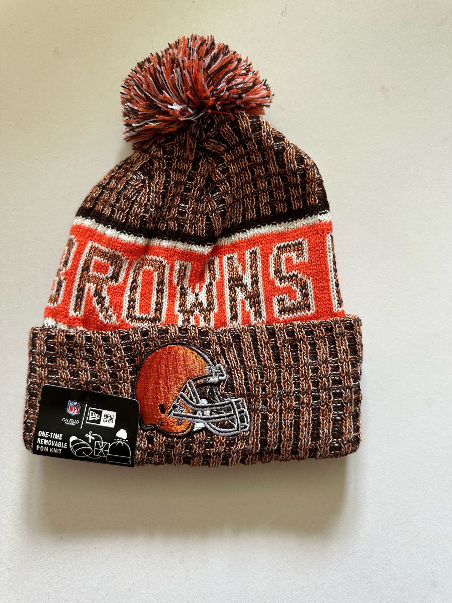 Cleveland Browns NFL Bobble Beanie Multi Colour With Tags on