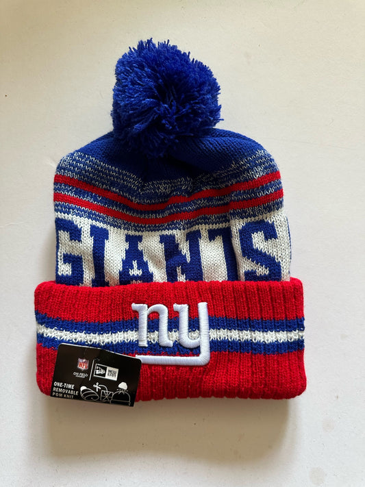 New York Giants NFL Bobble Beanie Multi Colour With Tags on