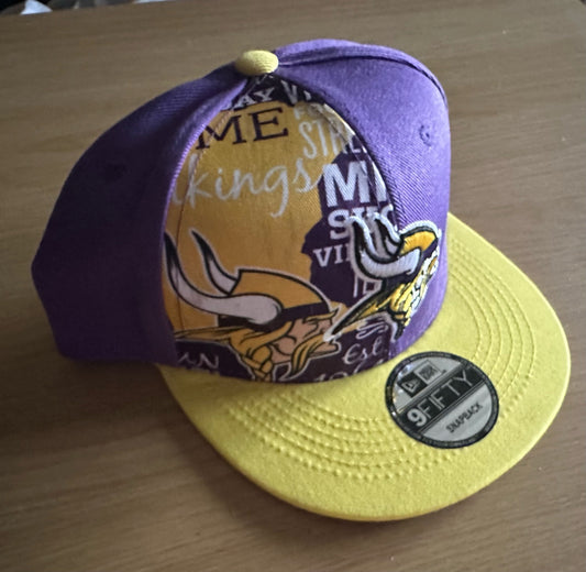 Minnesota Vikings NFL SnapBack Camo Baseball Cap Multicolour New With Sticker