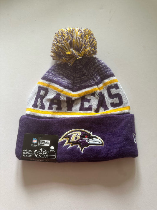 Baltimore Ravens NFL Bobble Beanie Multi Colour With Tags on