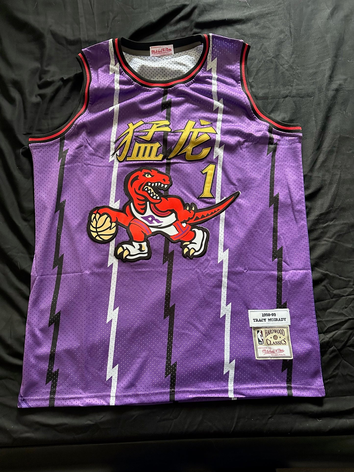 Retro Hardwood Classics Toronto Raptors McGrady Basketball Vest Large