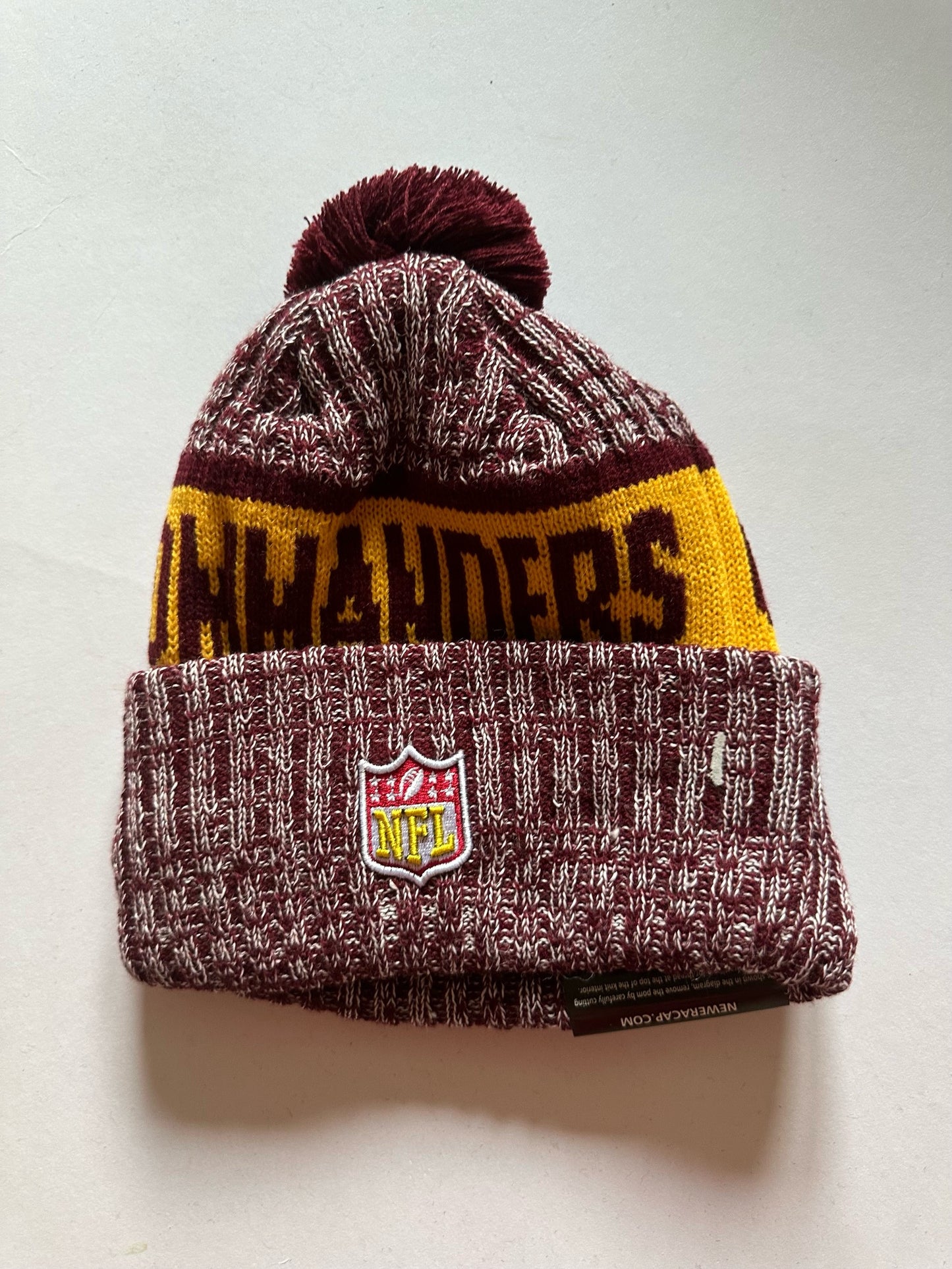 Washington Commanders NFL Bobble Beanie Multi Colour With Tags on