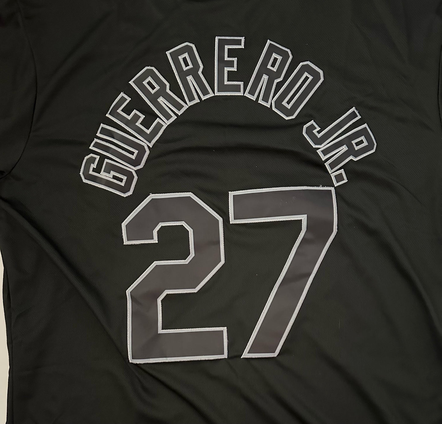 Toronto Blue Jays MLB Baseball Shirt Large Guerrero Jr 27 Black