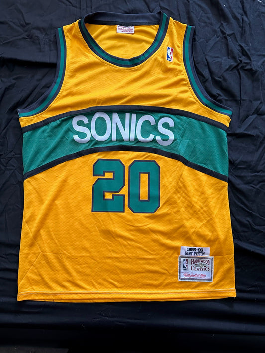 Retro Hardwood Classics Seattle Supersonics Payton Basketball Vest Large