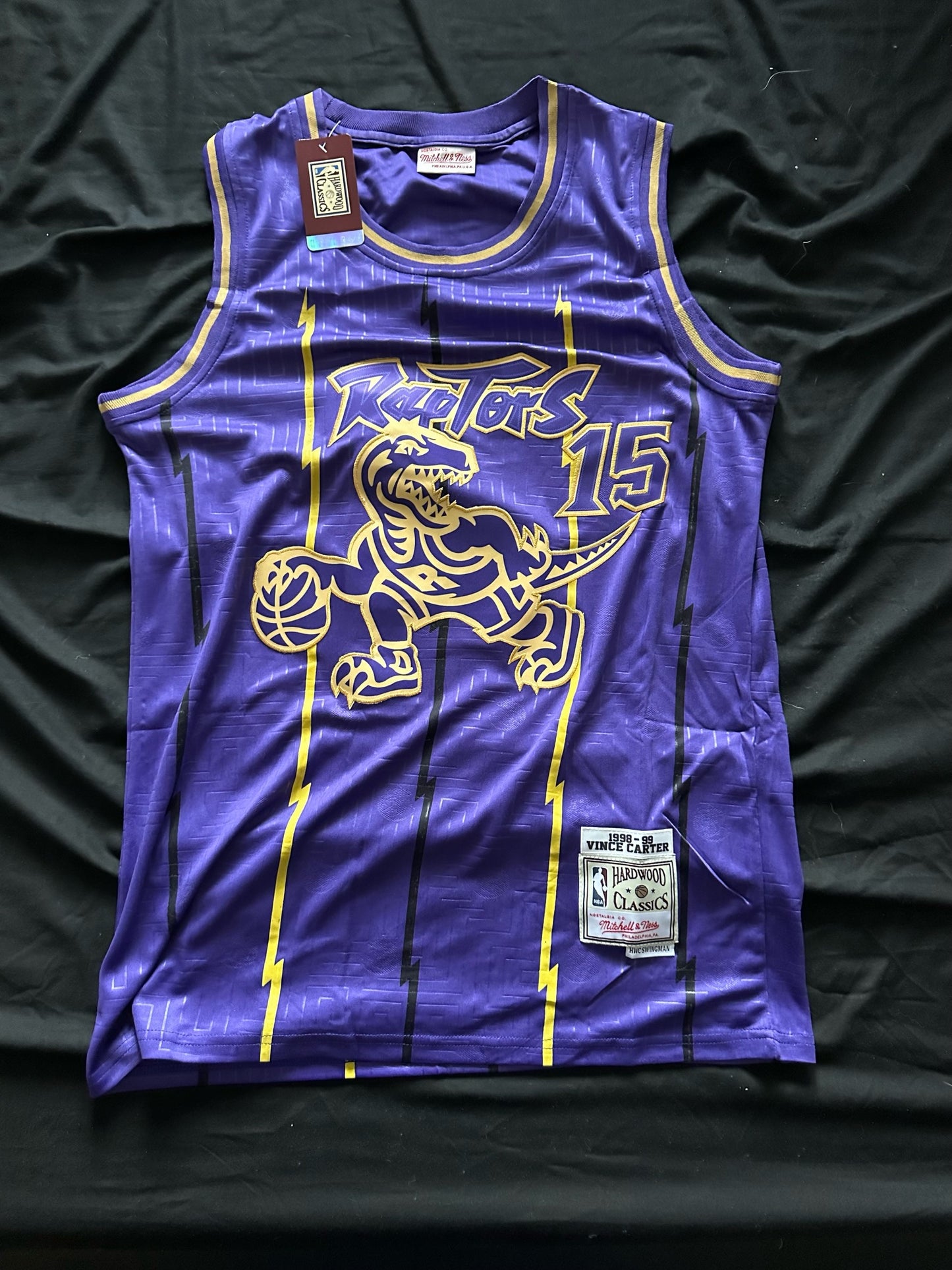 Retro Hardwood Classics Toronto Raptors Carter Basketball Vest Large