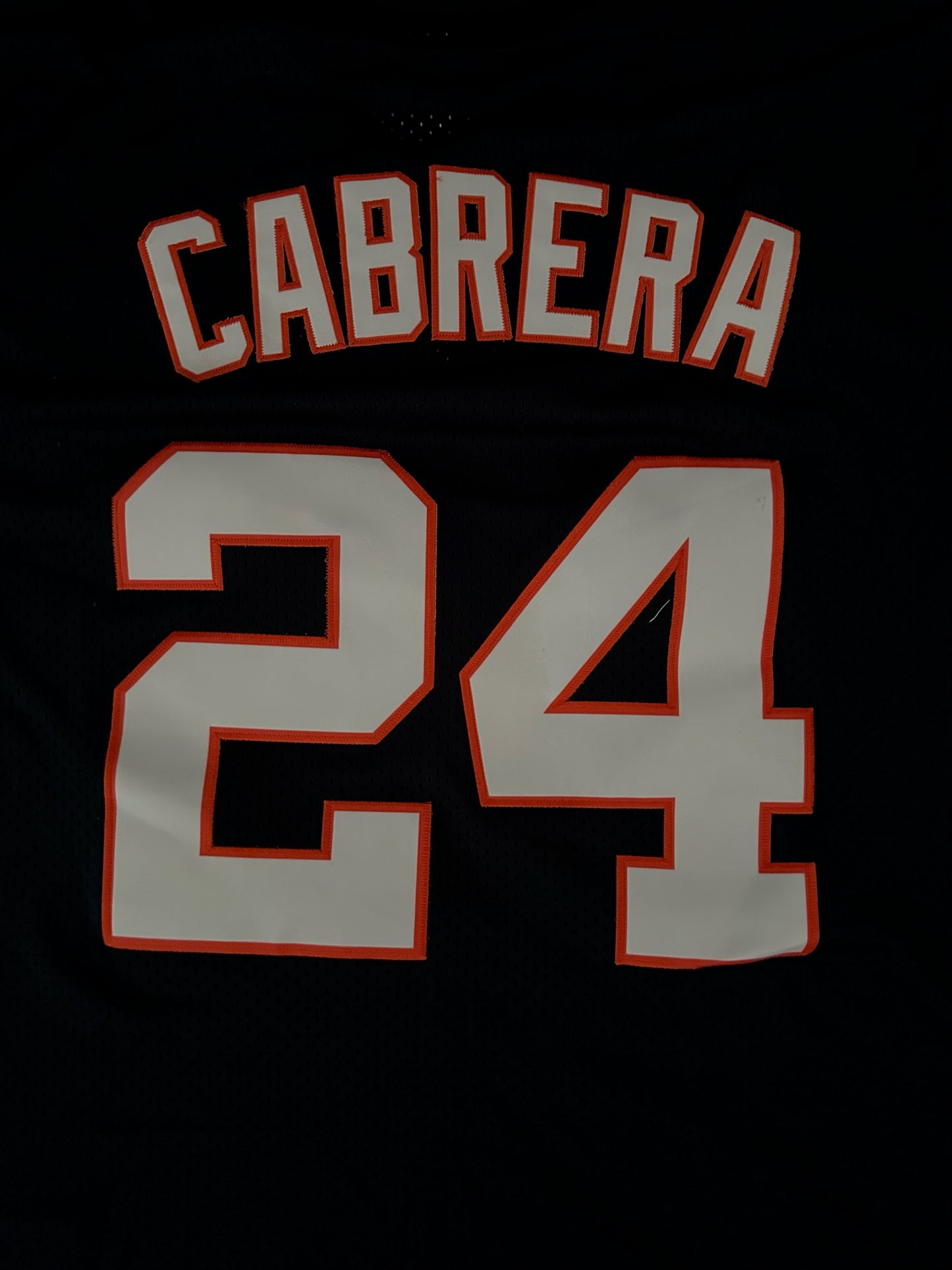 Detroit Tigers MLB Baseball Shirt Large Cabrera 24 Blue