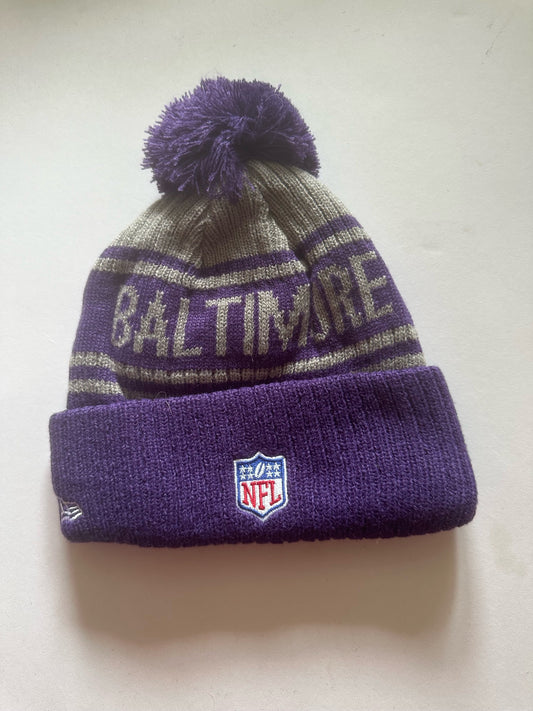 Baltimore Ravens NFL Bobble Beanie Multi Colour With Tags on