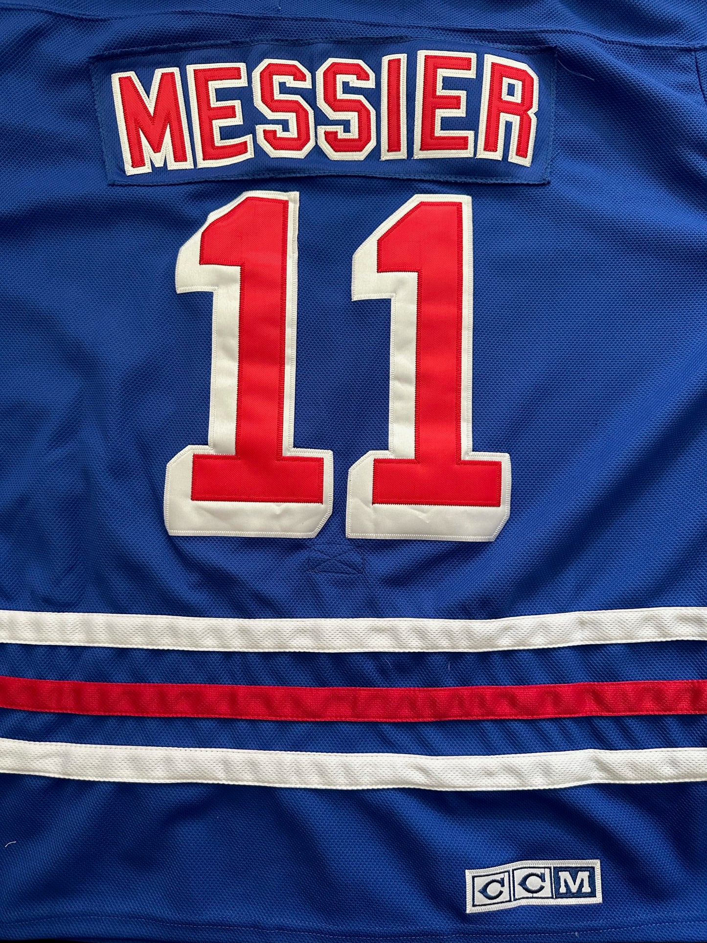 CCM Vintage New York Rangers Messier Hockey Shirt Large Blue